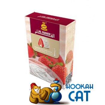 Табак для кальяна Al Fakher Strawberry with Cream (Аль Факер Клубника с кремом) Акцизный 50г